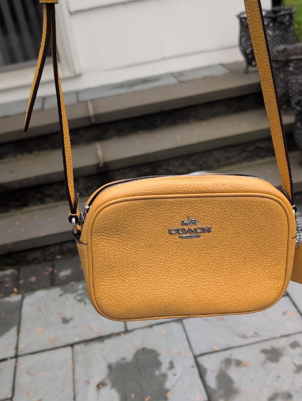 Coach Mini Jamie Camera Crossbody Bag. Marigold. EUC